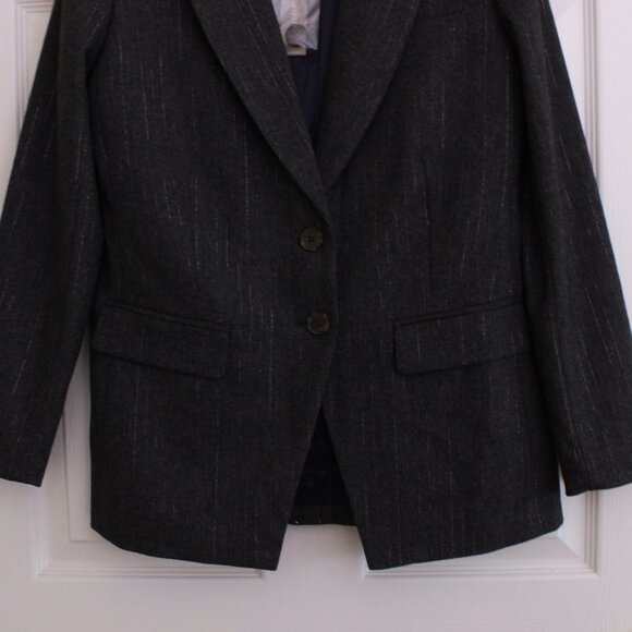 J. Crew Collection Nipped-in Blazer in Pinstripe Italian Wool Metallic Threads - Picture 6 of 15